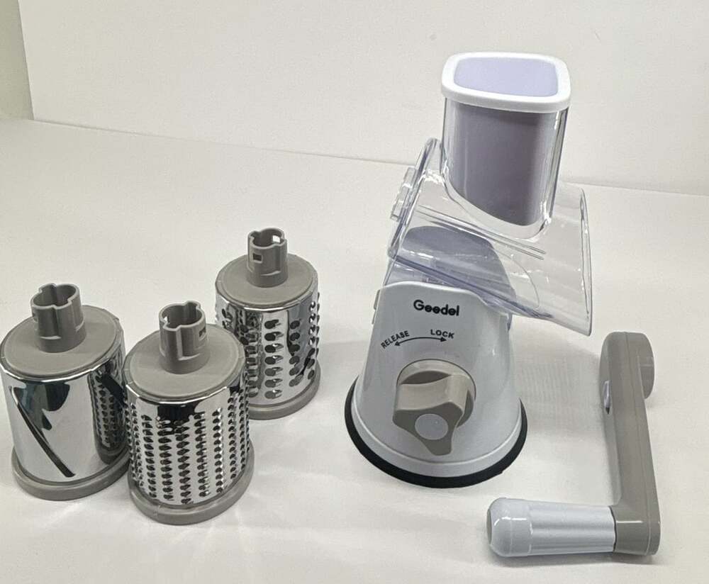 Geedel Rotary Cheese Grater Mandoline Vegetable Slicer